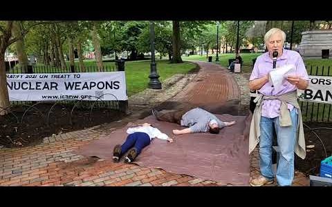 A Die-In:The Rhode Island Anti-War Committee, Pax Christi, & The Providence Quakers Join In An Observance Of The Bombing Of Hiroshima