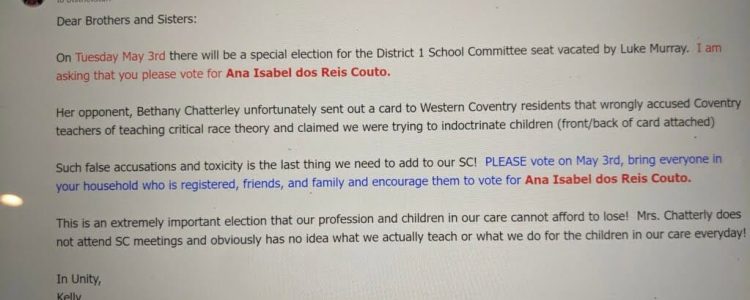 Why Is The Coventry School Teachers Unions Attacking A Parent/Candidate?