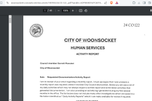 Tales of Woonsocket: Embattled Former Police Chief Turned Woonsocket Housing Authority Chairperson Turned Interim Director of Human Services Michael Houle Turned in His Report Today. Let’s Just Say It Spares No Details.